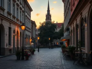 Starożytne ruiny Asklepiejonu na wyspie Kos w blasku zachodzącego słońca z widokiem na Morze Egejskie.