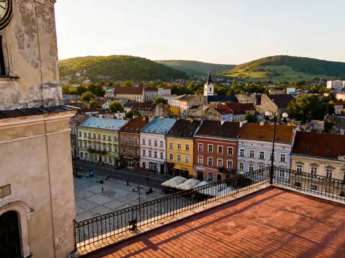 Panorama Przemyśla z tarasu Wieży Zegarowej