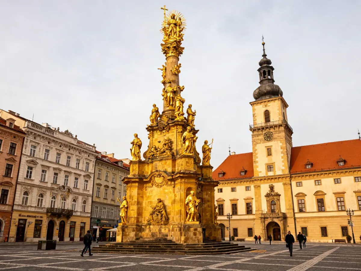 Barokowa Kolumna Trójcy Przenajświętszej na Górnym Rynku w Ołomuńcu